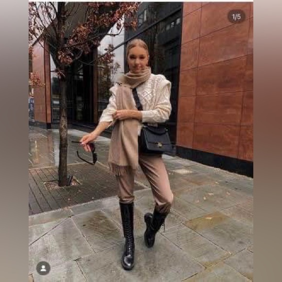 ZARA lace up chunky boots size 37 - Picture 2 of 5